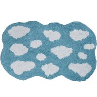 Tapete Quarto Infantil 60x100cm Azul Nuvem