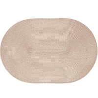 Kit 8 Americano Requinte Liso para Mesa Oval 30x45cm Palha