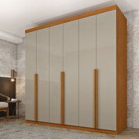 Guarda-Roupa Casal Joinville 6 Portas 4 Gavetas Cinamomo/Off White - Tcil Móveis