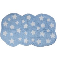 Tapete Quarto Infantil 60x100cm Azul Estrela
