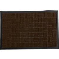 Tapete de Porta Emborrachado 40x60cm Marrom Conhaque