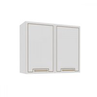 Armário Aéreo Cozinha 80 Cm Amara 2 Portas Branco - Politorno