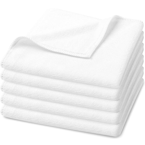 Kit 6 Pano 35x35 Toalha de Microfibra Super Absorção Branco