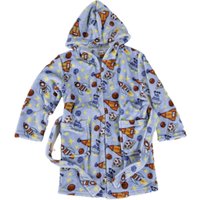 Roupão Infantil Microfibra com Capuz Azul Foguete - G