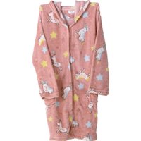 Roupão Infantil Microfibra com Capuz Rosa - G