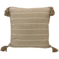 Kit 2 Capa de Almofada Pompom Decorativa 45x45cm Linho