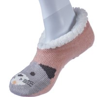 Pantufa Sapatilha com Sherpa Antiderrapante Rosê