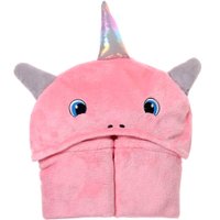 Manta Capuz Bebê Funny Toque Aveludado 70x70 Unicórnio