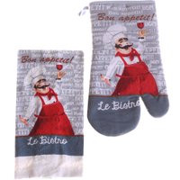 Kit de Cozinha 2 Peças com Luva e Pano Felpudo Bene Casa Sortidos