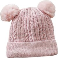 Gorro de Pompom para Bebê com Sherpa Interna Lilás