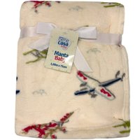 Manta Bebê Oportunity Flannel Fleece 100x75 Aviões