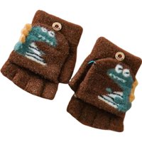 Luva sem Dedo Infantil 16cm Dino Marrom