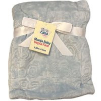 Manta Bebê Dupla Face Oportunity Flannel Fleece 100x75 Azul Alfabeto