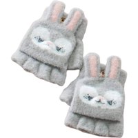 Luva sem Dedo Infantil 16cm Coruja Cinza
