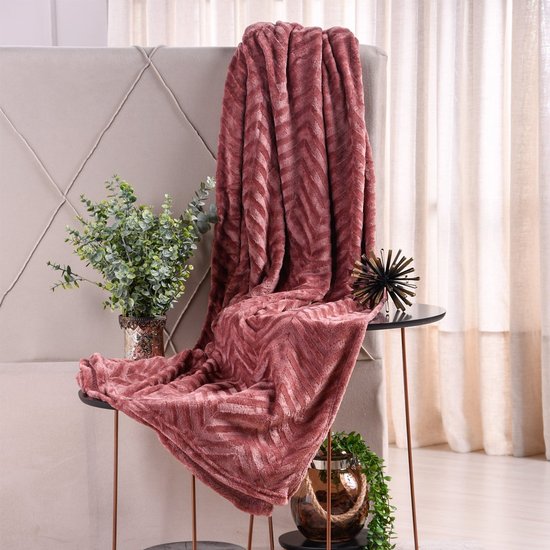 Manta TV Microfibra Flannel Brushed 120x150cm Magnólia
