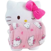 Pelúcia com Manta Coral Fleece Turma da Hello Kitty 100x75cm Hello Kitty Pink