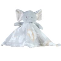 Naninha Flannel Estampado para Bebê Animais 25x25 Elefante Cinza