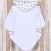 Toalha Capuz Bebê 70x70 Toque Aveludado Super Macia Soninho Cinza