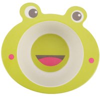 Prato Decorado para Bebê Fibra de Bambu Verde