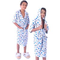 Roupão Infantil Malha Felpudo com Bolsos e Capuz Raposa - P