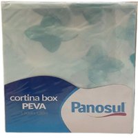 Cortina Box para Chuveiro Peva 180x180cm Verde Água