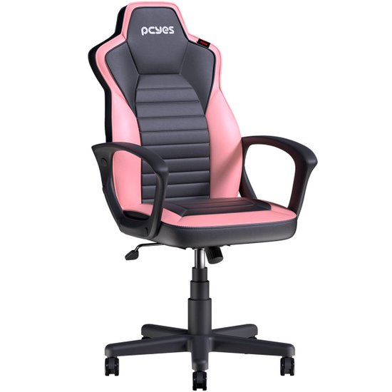 Cadeira Gamer PCYes Mad Racer STI Turbo Candy Pink, Inclinação, Preto e Rosa - MRSTIR10RS