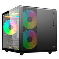 Gabinete Gamer C3Tech Aquarius, Lateral em Vidro, USB 3.0, Preto - MT-G710BK