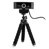 WebCam Kross, Full HD 1080P, Microfone, Preto, USB, - KE-WBM1080P