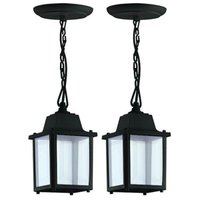 2 Pendentes Luminárias de Teto Colonial Vintage Preto E27 Interno Externo 110v 220v Dital