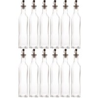 12 Garrafas de Vidro 510ml com Bico Dosador Frasco de Azeite Vinagre Lyor