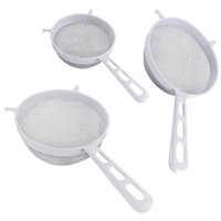 Conjunto 3 Peneiras 8cm + 13cm + 17cm Branco