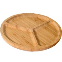Petisqueira Redonda Bambu Tábua de Frios 20x1,7cm Marrom