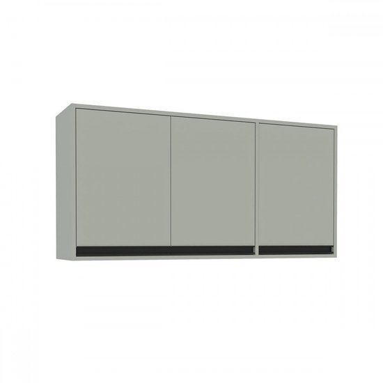 Armário Aéreo Cozinha 120 Cm Koya 3 Portas Verde Oliva - Politorno
