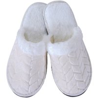 Pantufa Chinelo Luxo Quentinho e Confortável Off White - 41/42