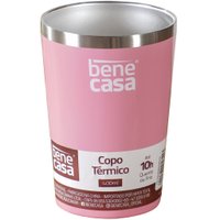 Copo Térmico para Bebidas Sem Tampa 400ml   Rosa