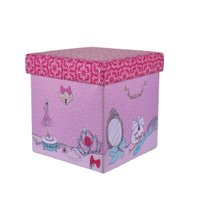 Mini Puff Baú com Tampa 30x30cm Bailarina