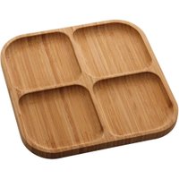 Petisqueira Quadrada Bambu Tábua de Frios 20x20x1,7cm Marrom