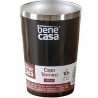Copo Térmico para Bebidas Sem Tampa 400ml   Preto