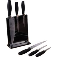 Jogo de Facas 3 Pçs com Suporte Cabo em Silicone Gourmet Sortido