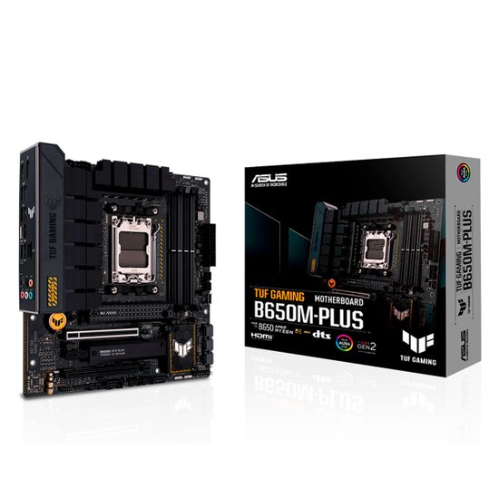 Placa Mãe Asus TUF Gaming B650M-PLUS AMD AM5 DDR5 Micro-ATX Chipset AMD B650 - 90MB1BG0-C1BAY0