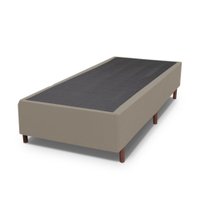 Base Box Solteiro Prince Sued 0,88X1,87X0,32 - Cinza