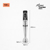 Mixer Mondial M-16-BI Preto e Inox 300W 127V
