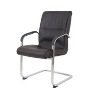 Cadeira Para Escritório Interlocutor Big Fixa Com Braço Marrom