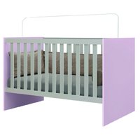 Berço Americano Mini Cama Para Quarto Bebê Giovana J&A Móveis - Branco/Rosa