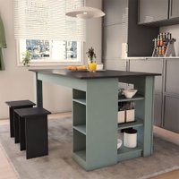 Mesa de Jantar 4 Lugares Harmonia Grafite/Grey - Panorama Móveis