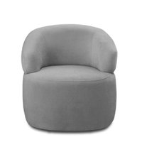 Poltrona Ferguile Carmim Giratória 0,75 cm - Prata