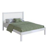 Cama de Casal Lucy de Madeira Maciça com Lastro