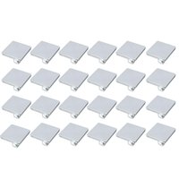 Kit 24 Puxadores Aspen Cromados de Armários Gavetas Ponto Quadrados Torralba