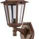 Arandela de Parede Marrom Bivolt Luminária Colonial Lente Transparente Dital Linha Grega