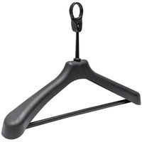 50 Cabides Antifurto 42cm Social Roupas Plástico Preto Adulto Hotel Reforçados